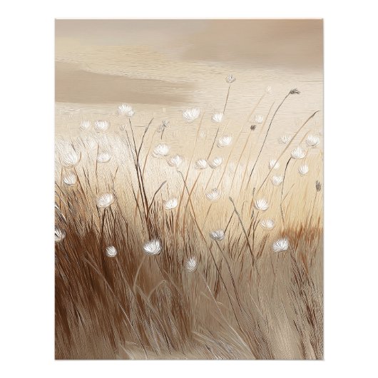 Winddurchwehte Wildblumen #1 Fotodruck (Vorne)