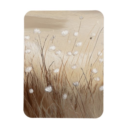 Winddurchwehte Wildblumen #1 Magnet (Vertikal)