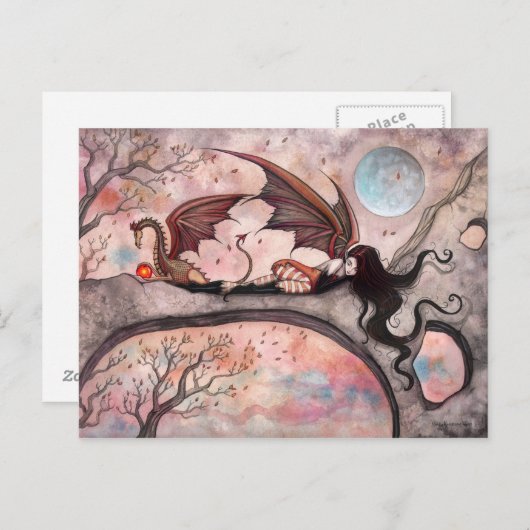 Winde der Herbstfeuerdrache Postkarte (Vorne/Hinten)