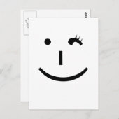 Winde Emoticon - eine lustige Art, Hi zu sagen Postkarte (Vorne/Hinten)