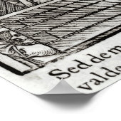 Winde für die Gewinnung von Wasser aus einer Mine Poster (Ecke)