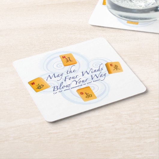 Winde Milliamperestunde Jongg Rechteckiger Pappuntersetzer (angewinkelt)