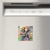 Winde von Halloween Hexenfantasy Art Magnet (In Situ (Geschirrspüler))