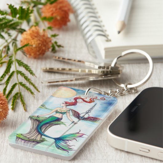 Winde von Irland Mermaid Fantasy Art Schlüsselanhänger (Vorderseite rechts)