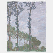 Windeffekt Serie von Poplars von Claude Monet Fleecedecke (Vorderseite)