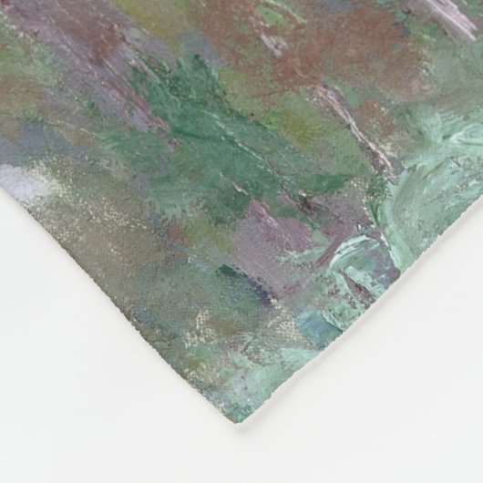 Windeffekt Serie von Poplars von Claude Monet Fleecedecke (Ecke)