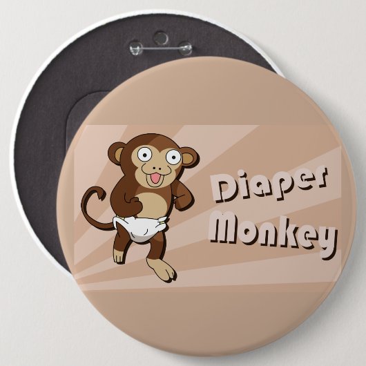 Windel-Affeknopf Button (Vorne & Hinten)