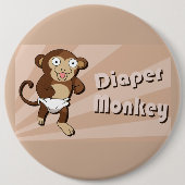 Windel-Affeknopf Button (Vorderseite)