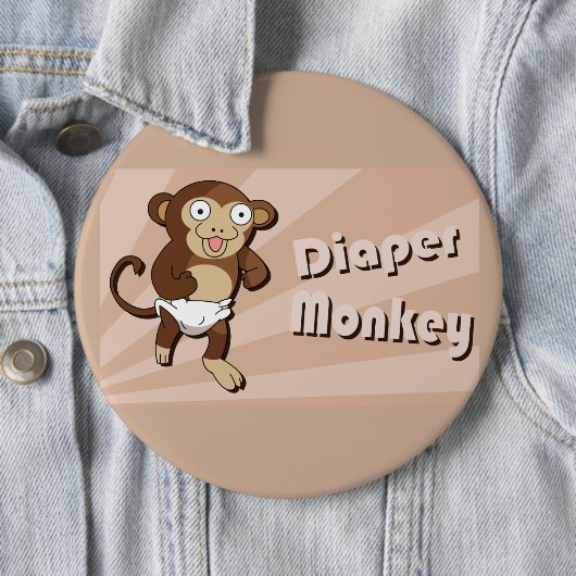 Windel-Affeknopf Button (Beispiel)