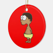 Windel-Junge Keramik Ornament (Links)