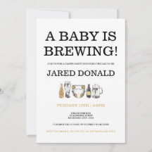 Windel-Keger-Einladung Bier & Windeln Dad-Shower