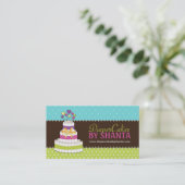 Windel-Kuchen-Visitenkarten Visitenkarte (Stehend Vorderseite)