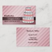 Windel-Kuchen-Visitenkarten Visitenkarte (Vorne/Hinten)