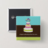 Windel-Kuchen-Werbungs-Button Button (Vorne & Hinten)