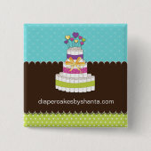 Windel-Kuchen-Werbungs-Button Button (Vorderseite)