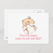 Windel lässt meinen Hintern groß aussehen? Postkarte (Vorne/Hinten)