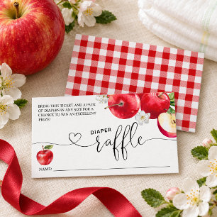 Windel-Raffel-Apple of My Eye-Baby-Party Begleitkarte