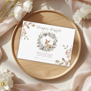 Windel-Raffel Baby Shower Spiel Süßer Bär Begleitkarte