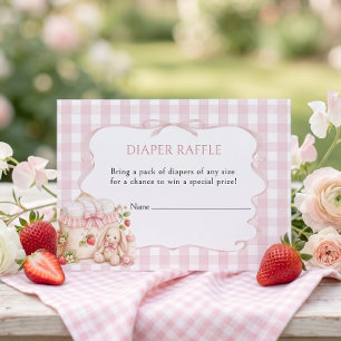 Windel-Raffel Berry Sweet Baby Shower Begleitkarte