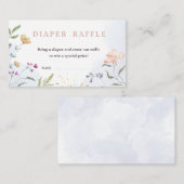 Windel-Raffel-Einlegekarte für Baby Shower Begleitkarte (Vorne/Hinten)