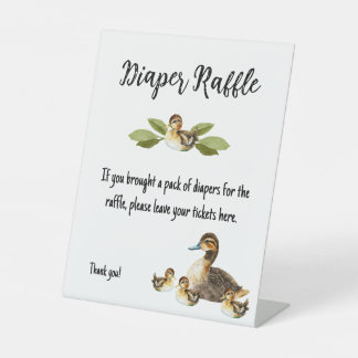 Windel-Raffel-Enten-Baby-Party-Schild Sockelschild