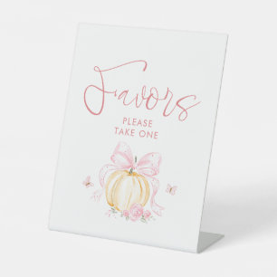 Windel-Raffel-Kürbis-Herbst-Baby-Party-Geschenke Sockelschild