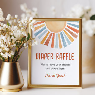 Windel-Raffel Sonnenschein Neutrales Babyparty-Sch Fotodruck