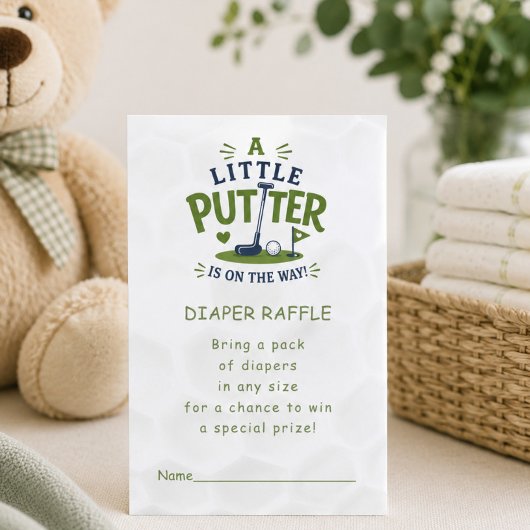 Windel-Raffel-Ticket Little Putter Begleitkarte