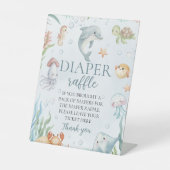 Windel-Raffel-Tischschild Ozean Sockelschild (Vorderseite)