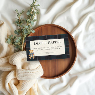 Windel-Raffel Vintage-Karobär-Jungen-Baby-Party Begleitkarte