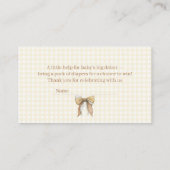 Windel-Raffle Alberne Gans Lemon Wasserfarbe  Begleitkarte (Rückseite)