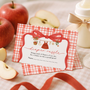 Windel-Raffle Augapfel Baby Shower Begleitkarte