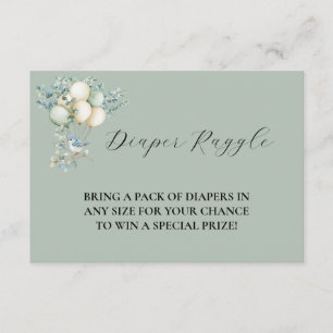 Windel-Raffle Baby Shower Beilage Karte Details