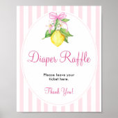 Windel-Raffle-Schild mit Zitronen Poster (Vorne)