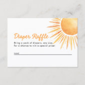 Windel-Raffle Sonne  Begleitkarte (Vorderseite)