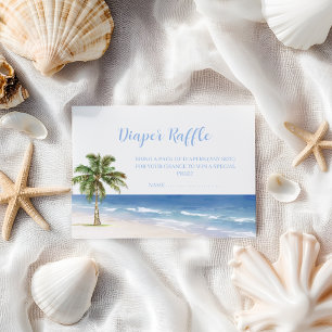 Windel-Raffle Strand-Baby-Party-Einlage Begleitkarte