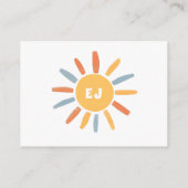 Windel-Raffle Sunshine Baby Shower Begleitkarte (Rückseite)