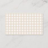 Windel-Raffle Teddybär neutral Gingham Begleitkarte (Rückseite)