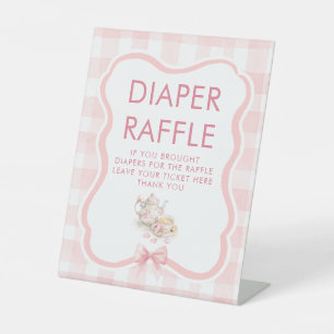 Windel-Raffle-Teeparty-Baby-Shower-Tischschild Sockelschild