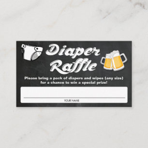 Windel-Raffle-Tickets für Baby-Shower Begleitkarte