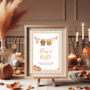 Windel-Raffle Zwei kleine Kürbisse Zwillings-Baby- Poster