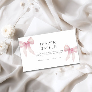 Windel-Raffle Zwillinge Baby Shower Mädchen Rosa S Begleitkarte