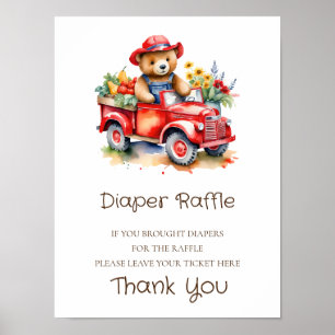 Windel Tombola Schild Teddy Regionaler Nachwuchs