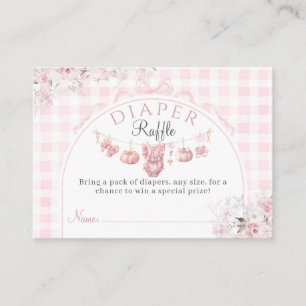Windelblume Pink Pumpkin Girl Babydusche Begleitkarte