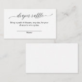 Windeldrehkarten Moderne, Minimalistische, einfach Begleitkarte (Vorne/Hinten)