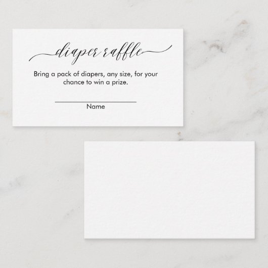 Windeldrehkarten Moderne, Minimalistische, einfach Begleitkarte (Vorne/Hinten)