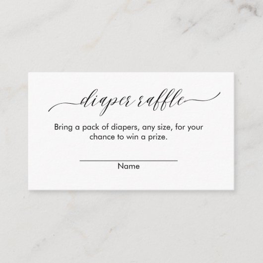 Windeldrehkarten Moderne, Minimalistische, einfach Begleitkarte (Vorderseite)