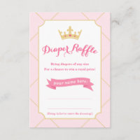 Windeldrehkarten | Princess Baby Shower Girl