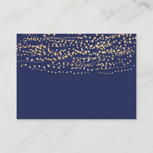 Windeldrehung für Navy Greenery Gold Moon & Stars Begleitkarte (Rückseite)