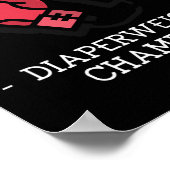 Windelgewicht Champion Erwachsene Kinder Ba Poster (Ecke)